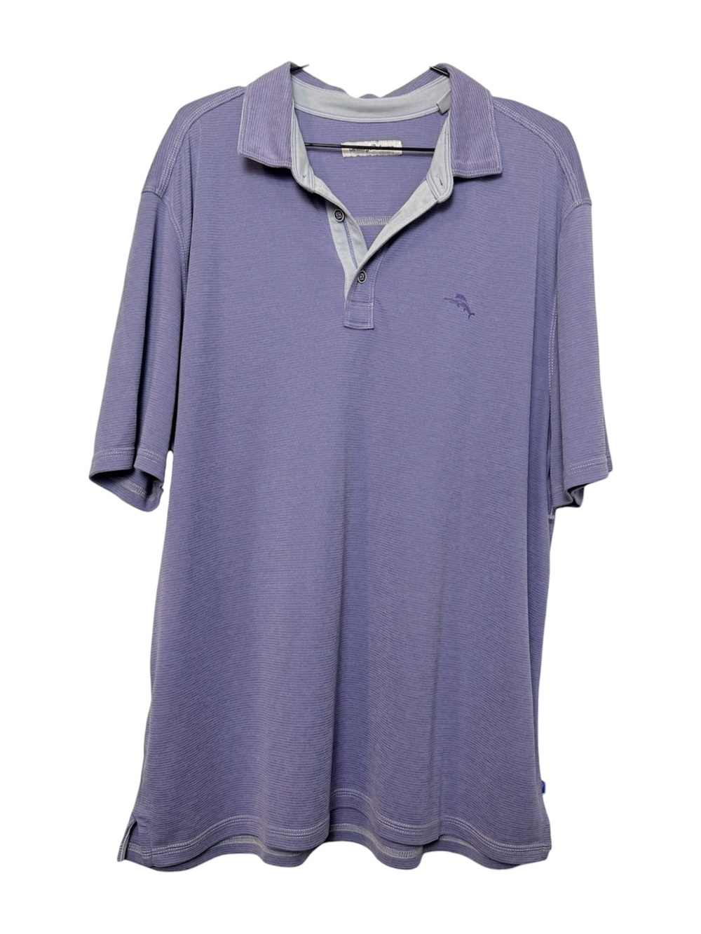 Tommy Bahama Lavender Polo Shirt XL Relaxed Short Sleeve Embroidered Logo